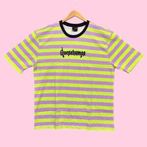 Dumbgood x Goosebumps Logo Stripped Oversized Tee XL